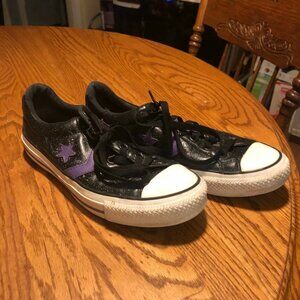 Converse All Star Glitter Black Purple Sneaker Men’s Size 5.5 Women’s 7.5